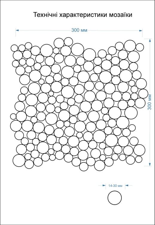 Мозаика из керамогранита Kotto Ceramica MI7 14300716C Noce 300 x 300 х 10 (круг d 14-30)