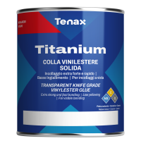 Клей вінілефірний Tenax Titanium neutro прозорий 1 л густий жаростійкий для каменю та кераміки