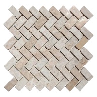 Мозаика из мрамора Матовая МКР-5СВ (47x23) Victoria Beige