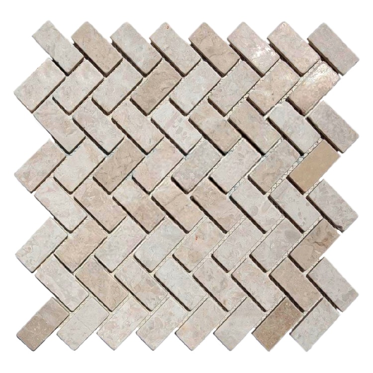 Мозаика из мрамора Матовая МКР-5СВ (47x23) Victoria Beige