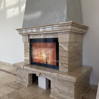 Портал для каміна Bravo Барбара Daino Reale мармур бежевий прямий n1