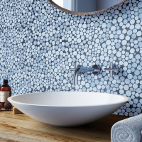 Мозаика из керамогранита Kotto Ceramica MI7 14300719C Lapislazzuli  300 x 300 х 10 (круг d 14-30)