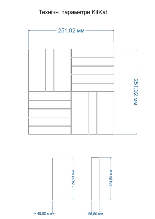 Мозаика керамическая Kotto Ceramica Kit Kat КP W3 69005 prints 35/36/66 mat 313x327х9 (0,057 м2)