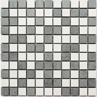 Мозаїка керамічна Kotto Ceramica СМ 3030 C2 gray/white 300 х 300 х 8 ( 25 х 25 )