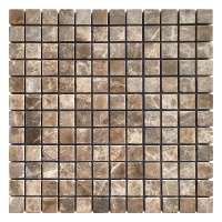 Мозаика из мрамора Матовая МКР-2СВ (23x23) Emperador Dark TR