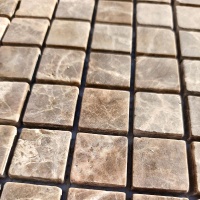 Мозаика из мрамора Матовая МКР-2СВ (23x23) Emperador Dark TR