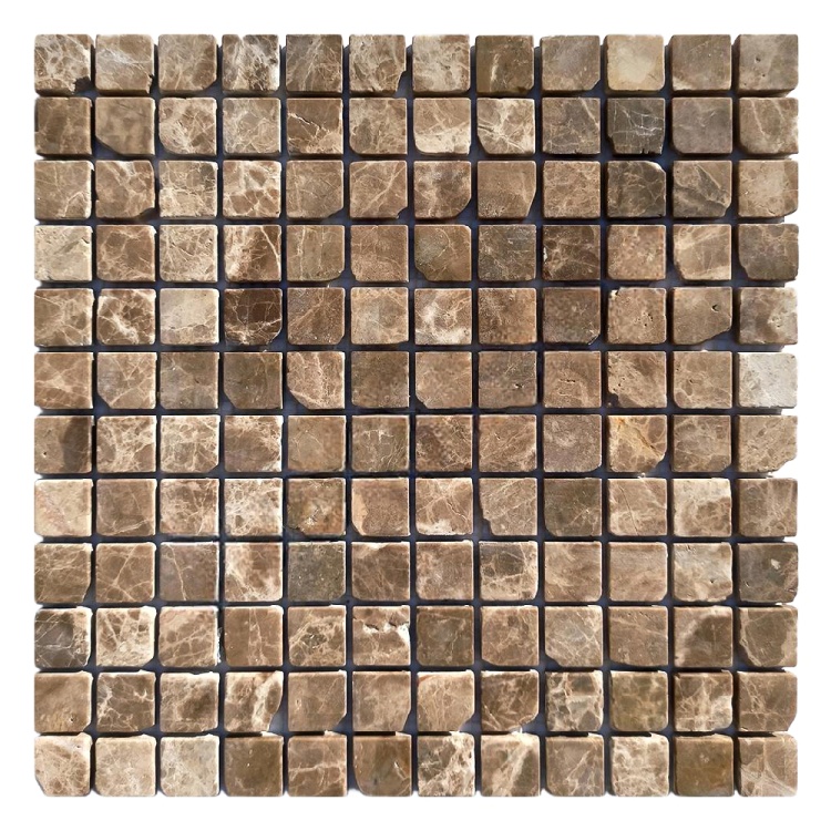 Мозаика из мрамора Матовая МКР-2СВА (23x23) Emperador Dark TR