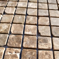 Мозаика из мрамора Матовая МКР-2СВА (23x23) Emperador Dark TR