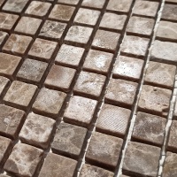 Мозаїка із мармуру Матова МКР-4СВ (15x15) Emperador Dark TR
