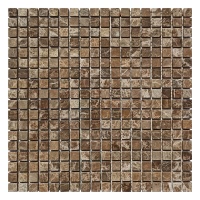 Мозаїка із мармуру Матова МКР-4СВ (15x15) Emperador Dark TR