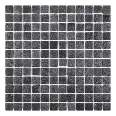 Мозаїка зі скла AquaMo PW25209 Black 25x25x4 (317x317) мм глянцева на сітці