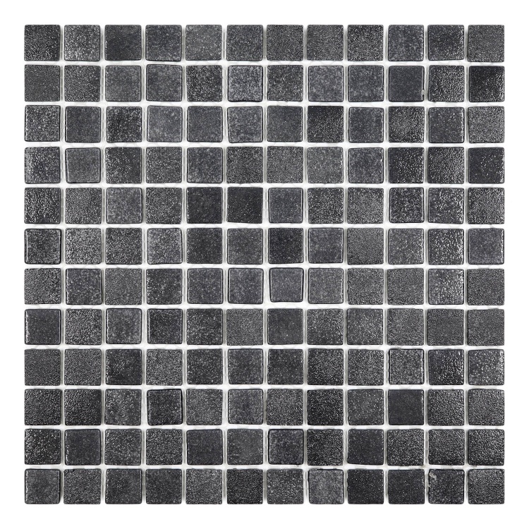 Мозаїка зі скла AquaMo PW25209 Black 25x25x4 (317x317) мм глянцева на сітці
