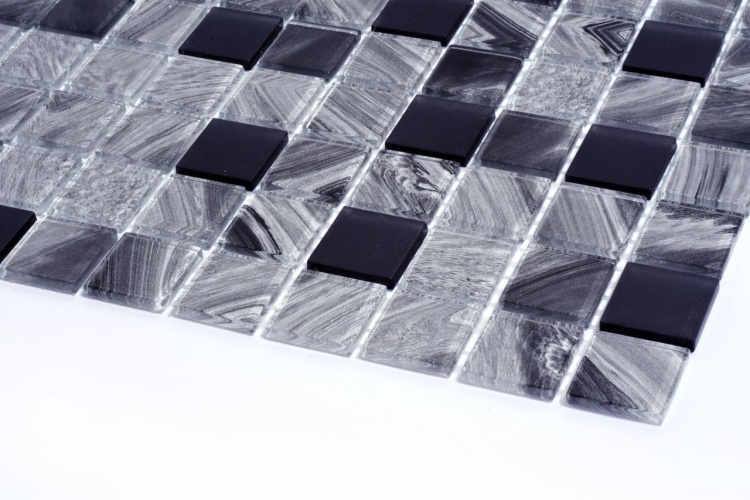 Мозаїка скляна Kotto Ceramica GMP 0425005 С2 print 3/Black mat 300 x 300 х 4 ( 25 х 25 )