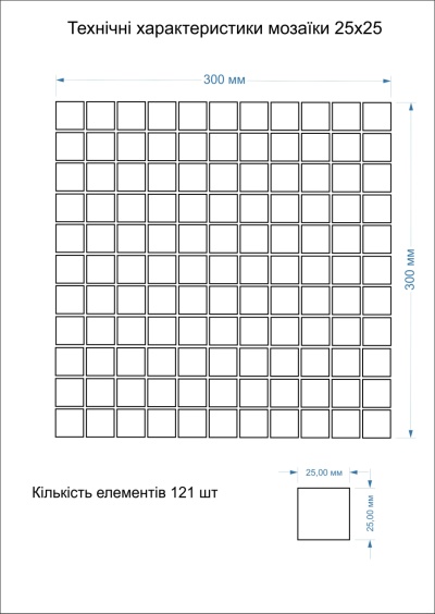 Мозаика декоративная Kotto Ceramica СМ 3038 С Pixel White  300 х 300 х 8   ( 25 х 25 )