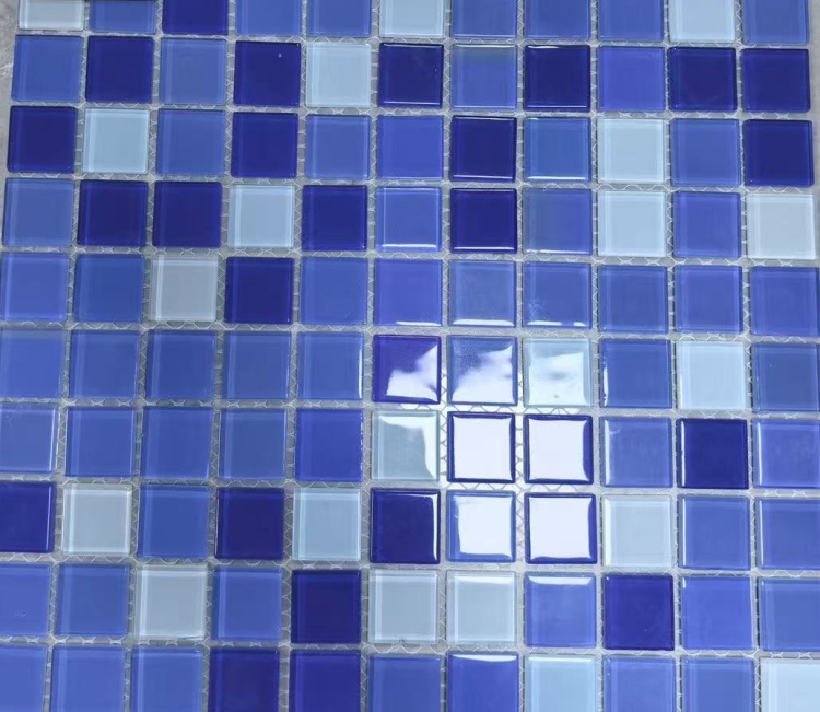 Мозаїка скляна V-MOS A027 Lucent Blue Mozaico de Lux