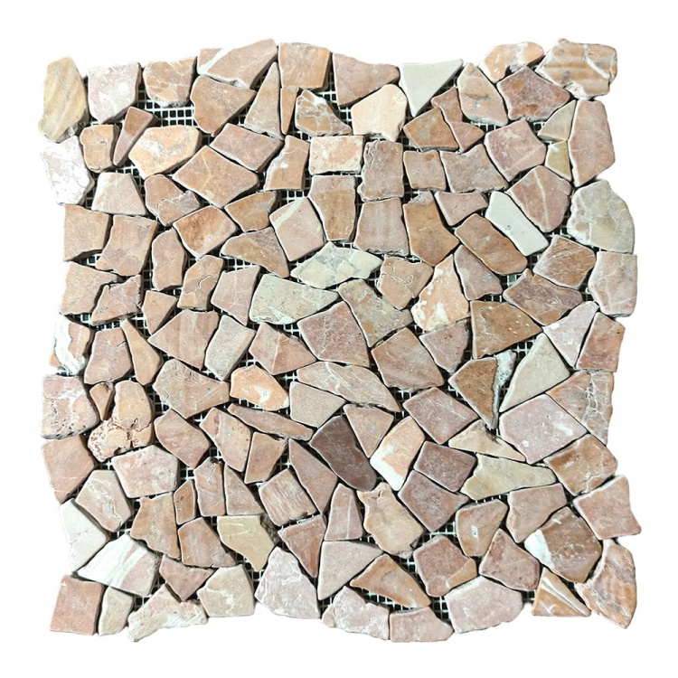 Мозаїка з мармуру Матова МКР-ХСВ (хаотична) Terracotta Mix
