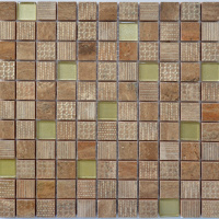 Мозаика декоративная Kotto Ceramica СМ 3040 С2 Brown/Gold  300 х 300 х 9   ( 25 х 25 )