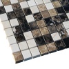 Мозаїка з мармуру Полірована МКР-2П (23x23) Emperador Dark + Emperador Light + Crema Marfil