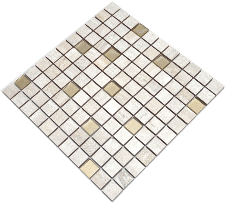 Мозаика декоративная Kotto Ceramica СМ 3041 С2 Beige/Gold  300 х 300 х 9   ( 25 х 25 )