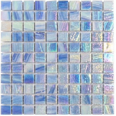 Мозаика стеклянная V-MOS A010 Lucido Blue Mozaico de Lux