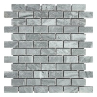 Мозаика из мрамора Матовая МКР-11СВ (47x23) Grey Mix