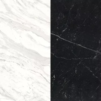 Портал для камина Bravo Лейпциг Volakas + Nero Marquina мрамор белый/черный прямой