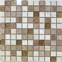 Декоративна мозаїка Kotto Ceramica СМ 3044 С3 Beige/Brown/Brown Gold 300 х 300 х 9 ( 25 х 25 )