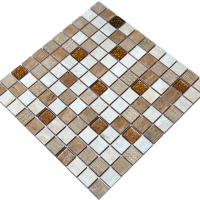 Декоративна мозаїка Kotto Ceramica СМ 3044 С3 Beige/Brown/Brown Gold 300 х 300 х 9 ( 25 х 25 )
