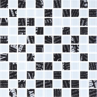 Мозаїка скляна Kotto Ceramica GMP 0425048 С2 print 45/white 04 300 x 300 х 4 ( 25 х 25 )