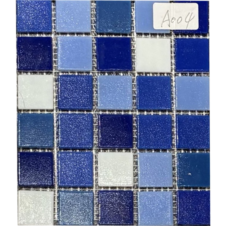 Мозаика стеклянная V-MOS A004 Ultra Blue Mozaico de Lux