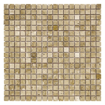 Мозаика из травертина Полированная МКР-4П (15x15) Travertine Classic