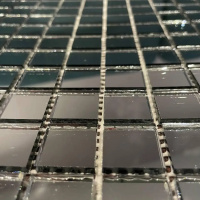 Мозаїка дзеркальна DecorStoneHub Zs-1inch-G графітова 304х304 мм дюймова для стелі спальні та клубу