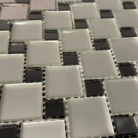 Мозаїка дзеркальна DecorStoneHub Zs-285х285-SG графітова з сатином 285х285 мм візерунок для кухні