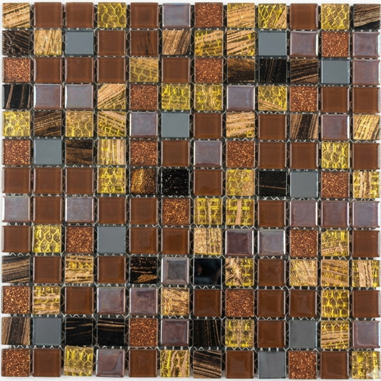 Мозаика стеклянная V-MOS A25 Marron Glass Mozaico de Lux