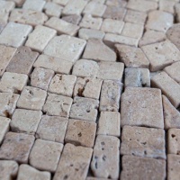 Мозаїка з травертину Матова МКР-ХСВ (хаотична) 23x15мм Travertine Classic
