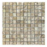 Мозаика из мрамора Полированная МКР-2П (23x23) Emperador Light D