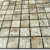 Мозаика из мрамора Полированная МКР-2П (23x23) Emperador Light D