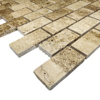 Мозаика из травертина Полированная МКР-11П (47x23) Travertine Classic
