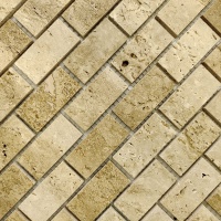 Мозаика из травертина Полированная МКР-11П (47x23) Travertine Classic