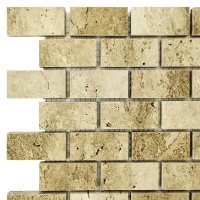 Мозаика из травертина Полированная МКР-11П (47x23) Travertine Classic