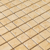 Мозаїка з мармуру D-CORE ZM-8812M Giallo Marble 20x20x4 (305x305) мм глянцева на сітці