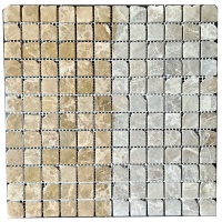 Мозаика из мрамора Матовая МКР-2СВА (23x23) Emperador Light D