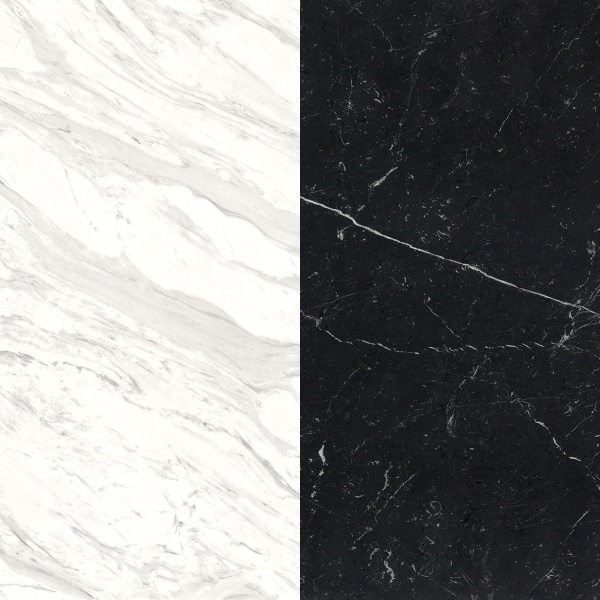 Портал для камина Bravo Клайпеда Volakas + Nero Marquina мрамор белый/черный прямой