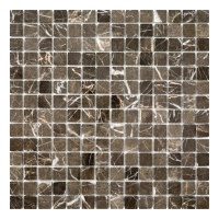 Мозаика из мрамора D-CORE ZM-8813M Marron Emperador 20x20x4 (305x305) мм глянцевая на сетке