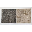 Мозаика из мрамора D-CORE ZM-8813M Marron Emperador 20x20x4 (305x305) мм глянцевая на сетке