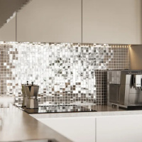 Мозаїка дзеркальна DecorStoneHub Zs-2x2-Z срібляста 274х274 мм в котедж та приватний будинок в бар