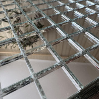 Мозаика зеркальная DecorStoneHub Zs-2x2-Z серебристая 274х274 мм для коттеджа частного дома и бара