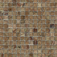 Мозаика из мрамора D-CORE ZM-8815M Bidasar Brown 20x20x4 (305x305) мм глянцевая на сетке