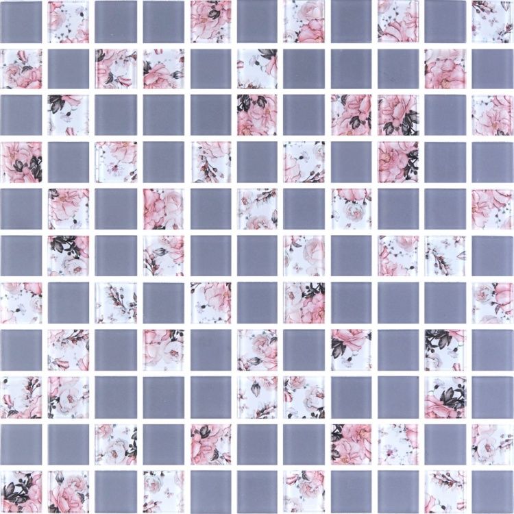 Мозаїка скляна Kotto Ceramica GMP 0825009 С2 print 8/grey w mat 300 x 300 х 8 ( 25 х 25 )