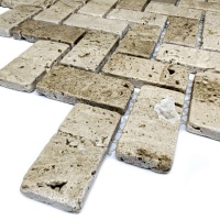 Мозаїка з травертину Матова МКР-5СВ (47x23) Travertine Classic
